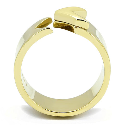 TK3120 - IP Gold(Ion Plating) Stainless Steel Ring with No Stone