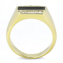 TK3222 - IP Gold(Ion Plating) Stainless Steel Ring with AAA Grade CZ  in Clear