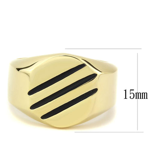 TK3598 - IP Gold(Ion Plating) Stainless Steel Ring with No Stone