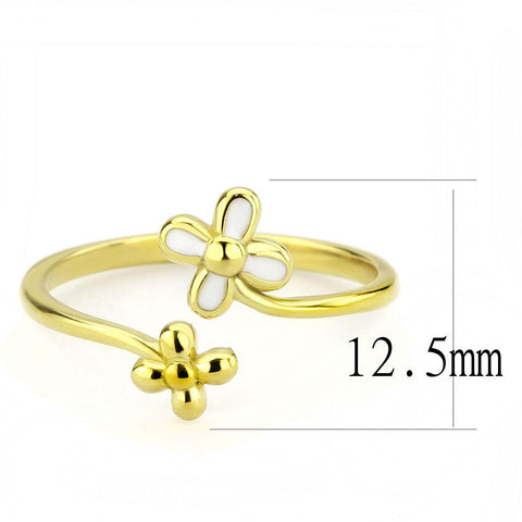 TK3631 - IP Gold(Ion Plating) Stainless Steel Ring with No Stone