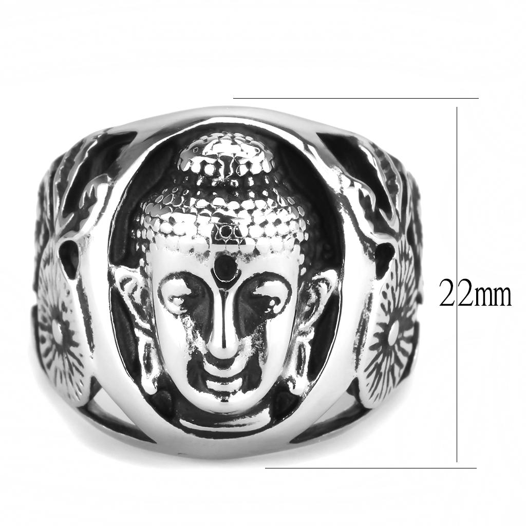 TK3722 - High polished (no plating) Stainless Steel Ring with No Stone