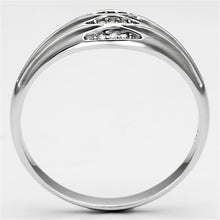 TS072 - Rhodium 925 Sterling Silver Ring with AAA Grade CZ  in Clear