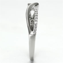 TS087 - Rhodium 925 Sterling Silver Ring with AAA Grade CZ  in Clear