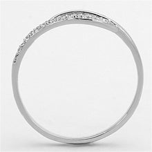 TS145 - Rhodium 925 Sterling Silver Ring with AAA Grade CZ  in Clear