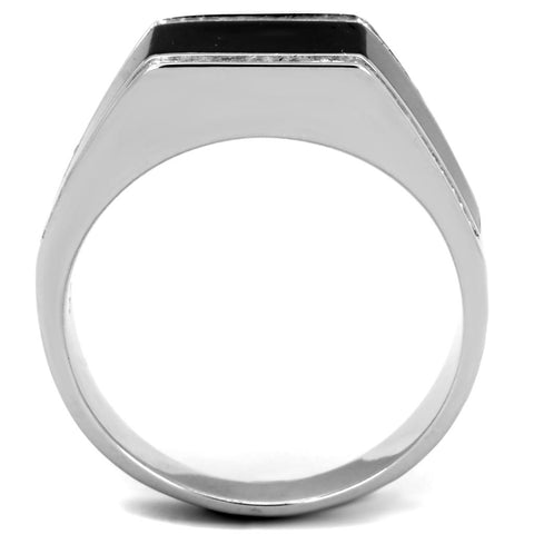 TS223 - Rhodium 925 Sterling Silver Ring with AAA Grade CZ  in Clear