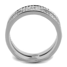 TS273 - Rhodium 925 Sterling Silver Ring with AAA Grade CZ  in Clear