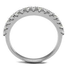 TS534 - Rhodium 925 Sterling Silver Ring with AAA Grade CZ  in Clear