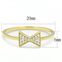 TS593 - Gold 925 Sterling Silver Ring with AAA Grade CZ  in Clear