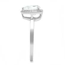 TS603 - Rhodium 925 Sterling Silver Ring with AAA Grade CZ  in Clear