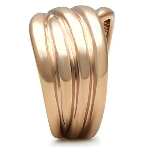 GL205 - IP Rose Gold(Ion Plating) Brass Ring with No Stone