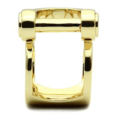 GL280 - IP Gold(Ion Plating) Brass Ring with No Stone