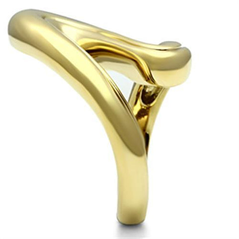 GL290 - IP Gold(Ion Plating) Brass Ring with No Stone