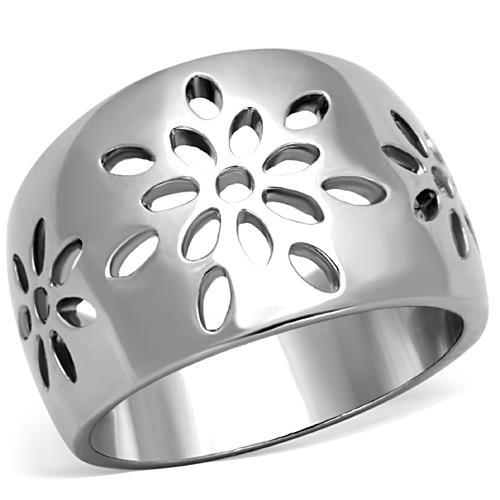 TK1684 - High polished (no plating) Stainless Steel Ring with No Stone