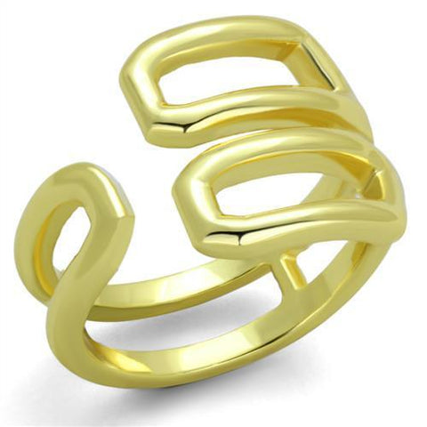 TK1884 - IP Gold(Ion Plating) Stainless Steel Ring with No Stone