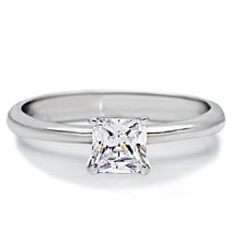 TK202 - High polished (no plating) Stainless Steel Ring with AAA Grade CZ  in Clear