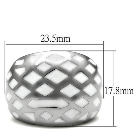 TK216 - High polished (no plating) Stainless Steel Ring with No Stone