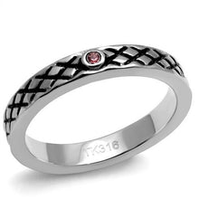 TK2566 - High polished (no plating) Stainless Steel Ring with Top Grade Crystal  in Rose