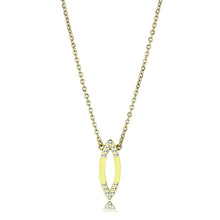 TK3285 - IP Gold(Ion Plating) Stainless Steel Necklace with Top Grade Crystal  in Clear