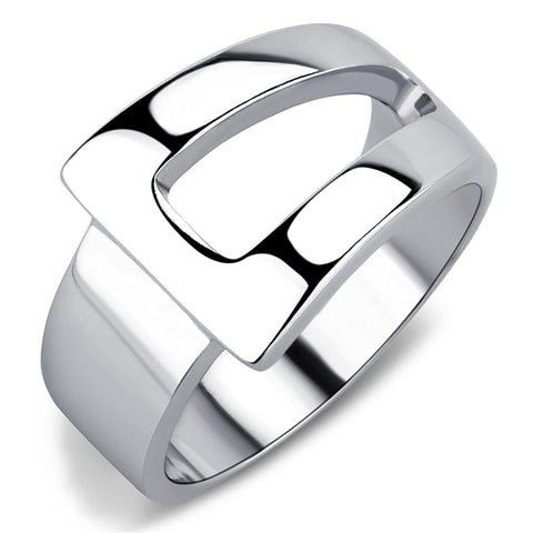 TK3438 - High polished (no plating) Stainless Steel Ring with No Stone