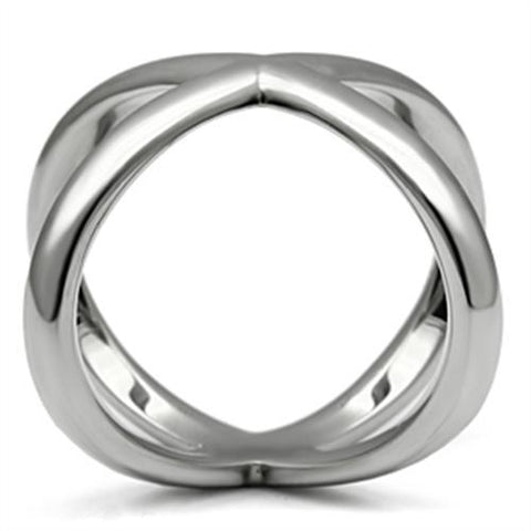 TK395 - High polished (no plating) Stainless Steel Ring with No Stone