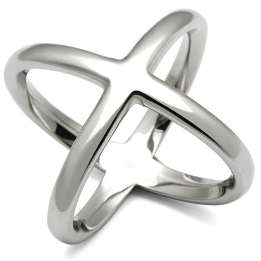 TK395 - High polished (no plating) Stainless Steel Ring with No Stone