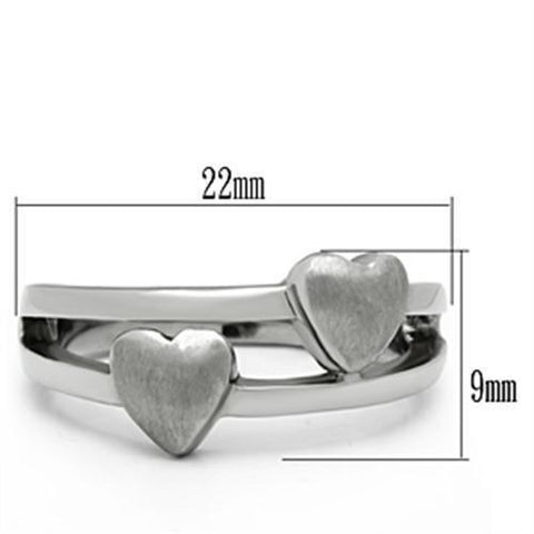 TK398 - High polished (no plating) Stainless Steel Ring with No Stone