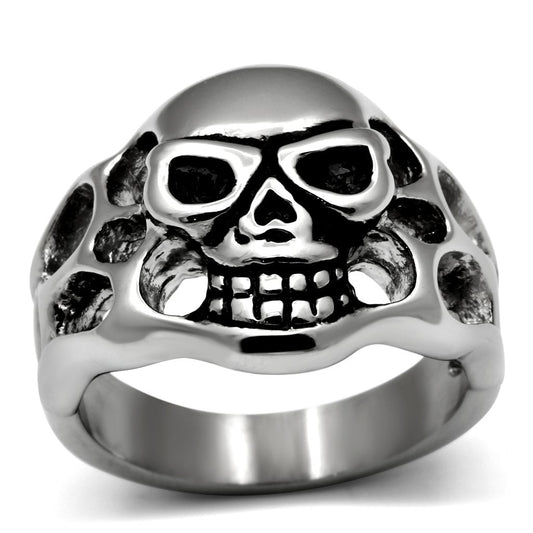 TK468 - High polished (no plating) Stainless Steel Ring with No Stone