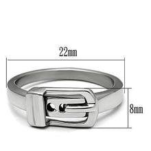 TK472 - High polished (no plating) Stainless Steel Ring with No Stone