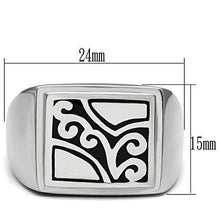 TK482 - High polished (no plating) Stainless Steel Ring with No Stone