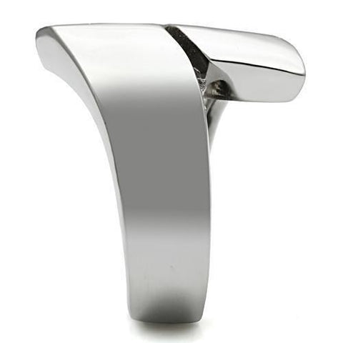 TK516 - High polished (no plating) Stainless Steel Ring with No Stone