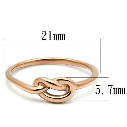 TK630R - IP Rose Gold(Ion Plating) Stainless Steel Ring with No Stone