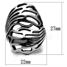 TK636 - High polished (no plating) Stainless Steel Ring with No Stone