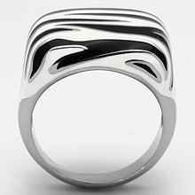 TK848 - High polished (no plating) Stainless Steel Ring with Epoxy  in Multi Color