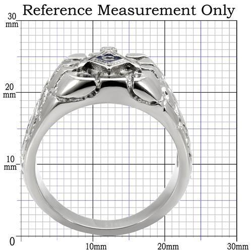 TK8X039 - High polished (no plating) Stainless Steel Ring with No Stone