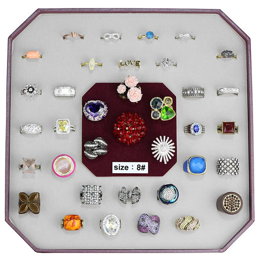 VK-033-SIZE8 - Assorted Brass Ring with Assorted  in Assorted